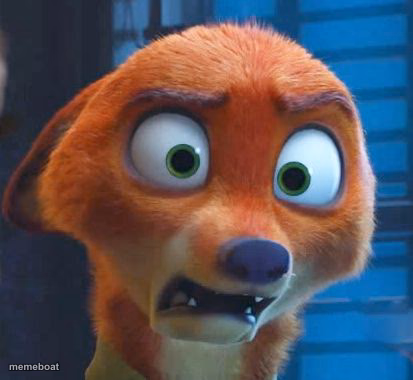 Nick Wilde shocked - meme generator image preview