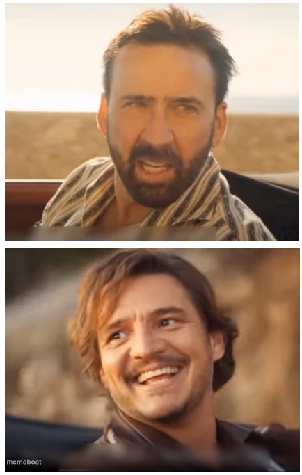Nicolas Cage Pedro Pascal - meme generator image preview