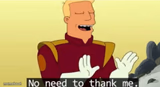 No need to thank me