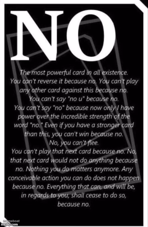 no uno card - meme generator image preview