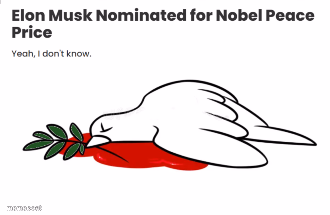 Nobel Peace Prize - meme generator image preview