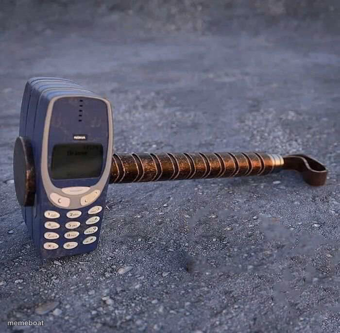 Nokia Phone Thor hammer - meme generator image preview