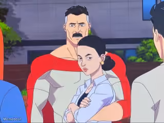 Nolan/Omni-man Holding Debbie - 'Invincible' S4