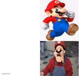 Normal Mario & Weird Mario