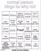 normal person bingo hehehe