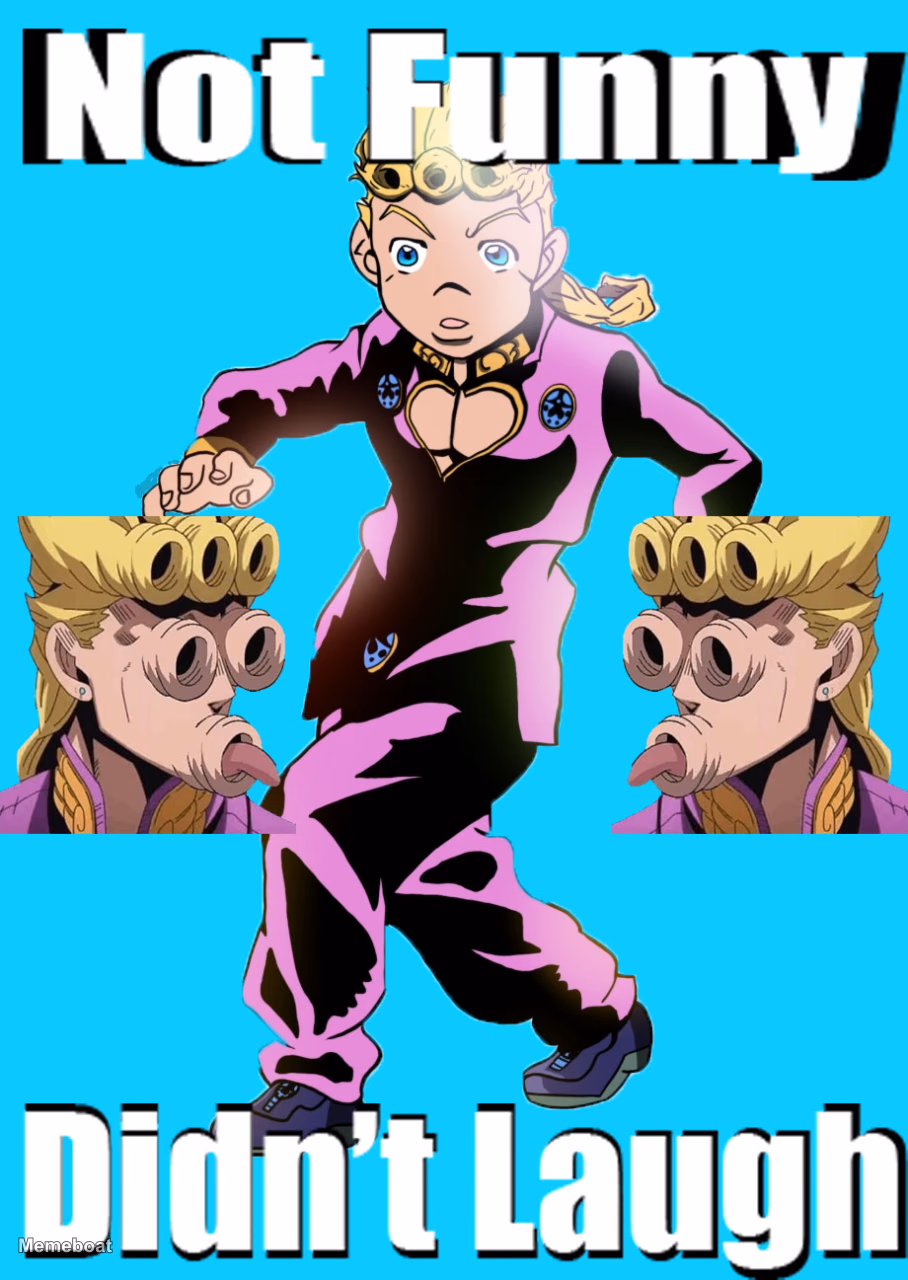 Not Funny, Didn't Laugh Giorno - meme generator image preview
