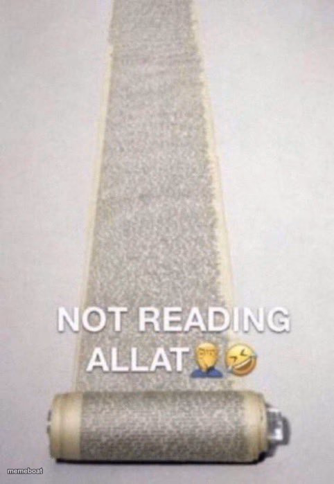 Not Reading Allat - meme generator image preview