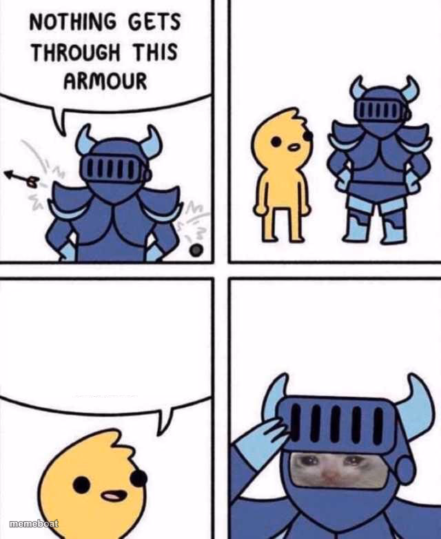 Nothing Gets Through This Armour - meme generator image preview
