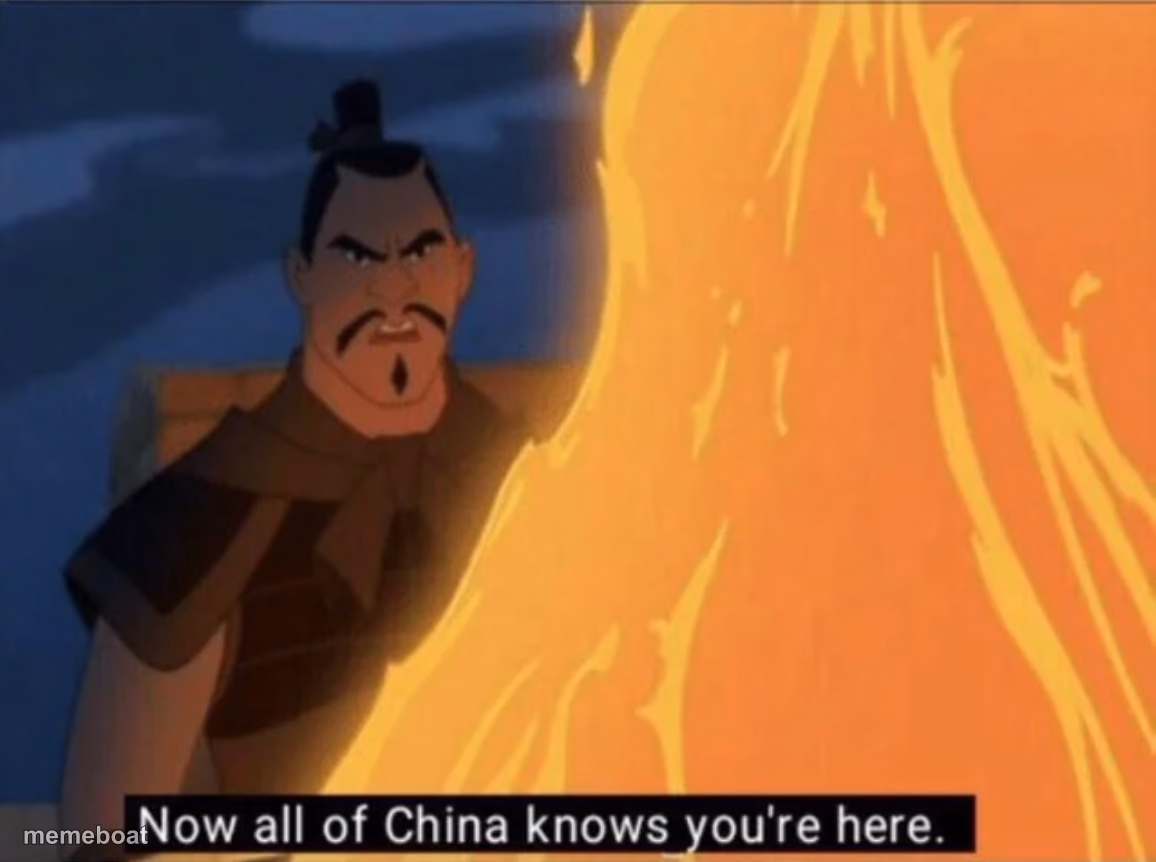 Now all of China knows you're here - meme generator image preview
