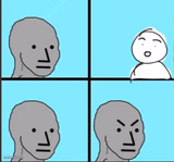 Npc meme without lines