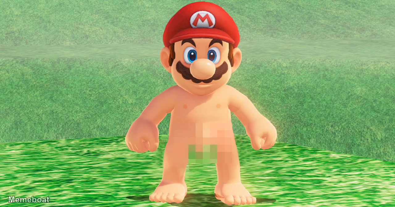 Nude Mario - meme generator image preview