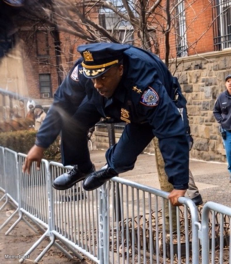 NYPD Vaulting Barrier - meme generator image preview