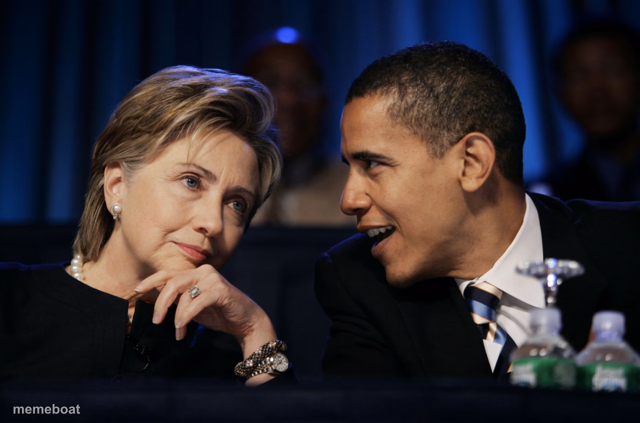 Obama & Hillary - meme generator image preview