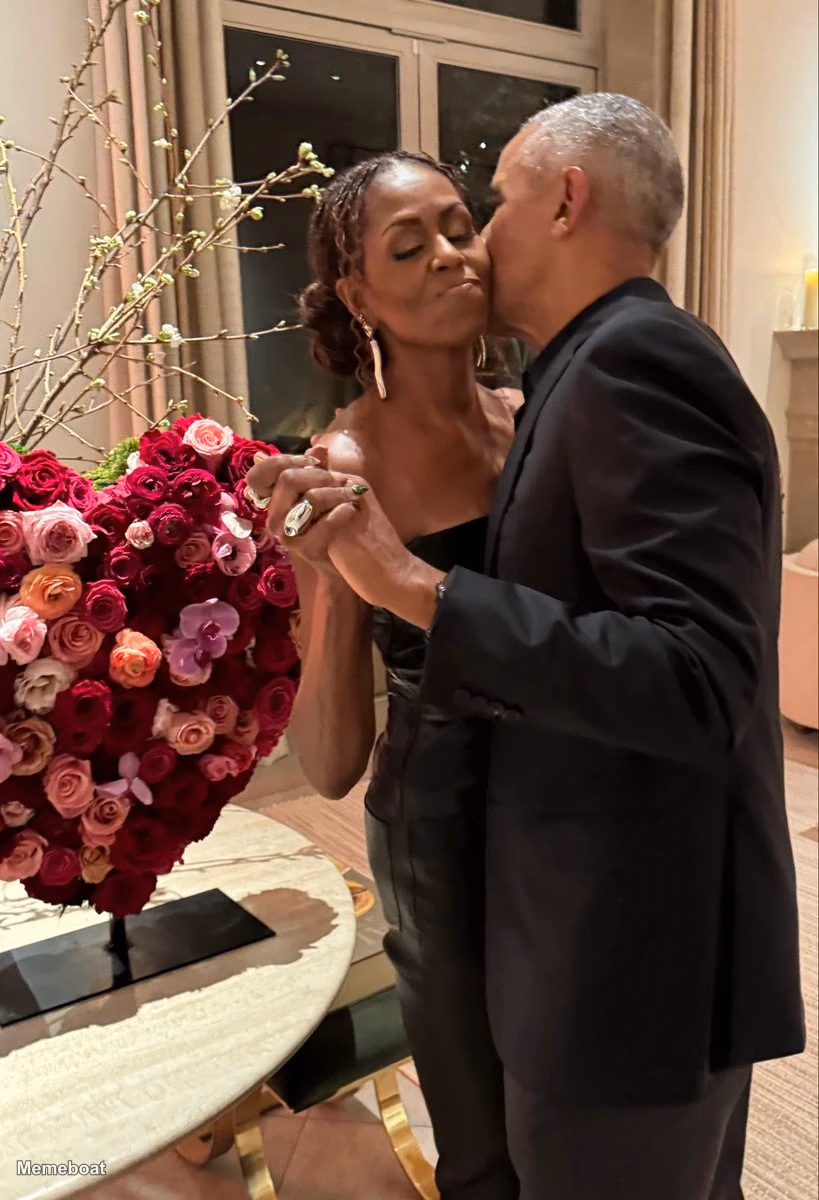 Obama Valentines Day Post with Michelle - meme generator image preview