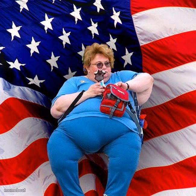 Obese conservative american woman - meme generator image preview
