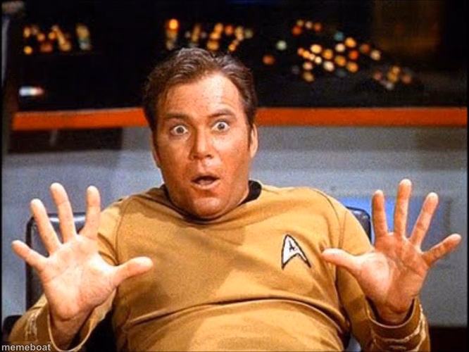Shocked William Shatner - meme generator image preview
