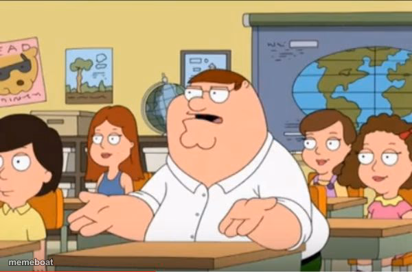 "Oh my god, who the hell cares" from Family Guy - meme generator image preview