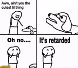 Oh no it's retarded!