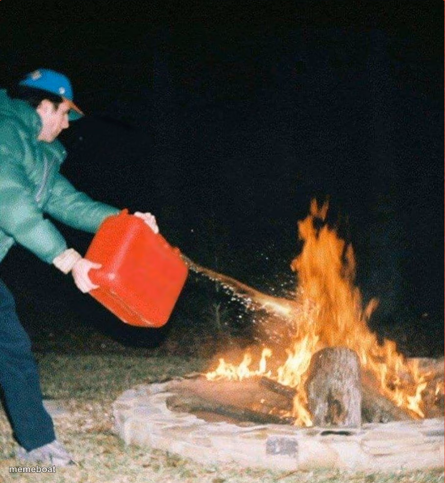 Oil on a Fire - meme generator image preview