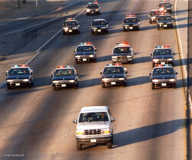 OJ Simpson Police Chase - meme generator image preview