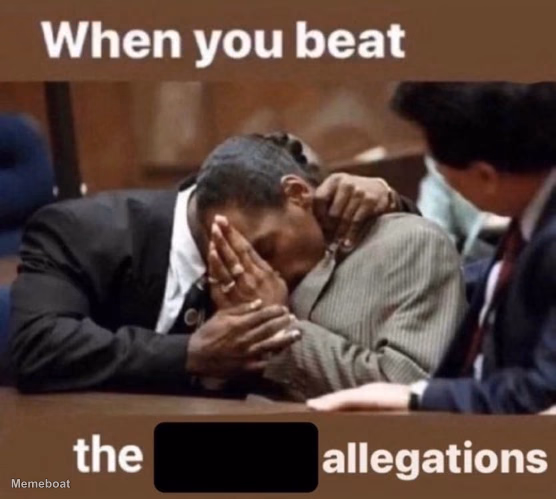 O.J. Simpson 'When You Beat The Allegations' - meme generator image preview