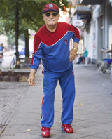 Old man in sweats
