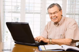 Old Man on Computer