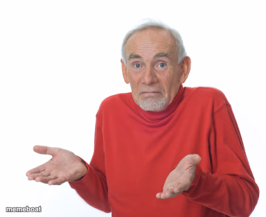 Old Man Shrugging - meme generator image preview
