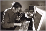 Old man Typing