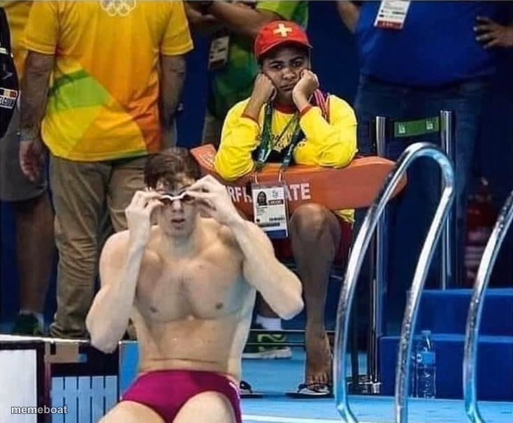 Olympic lifeguard - meme generator image preview
