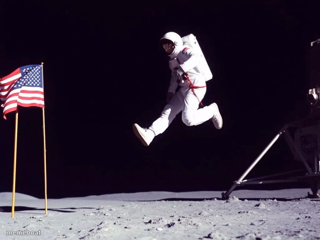 One Giant Leap Astronaut - meme generator image preview