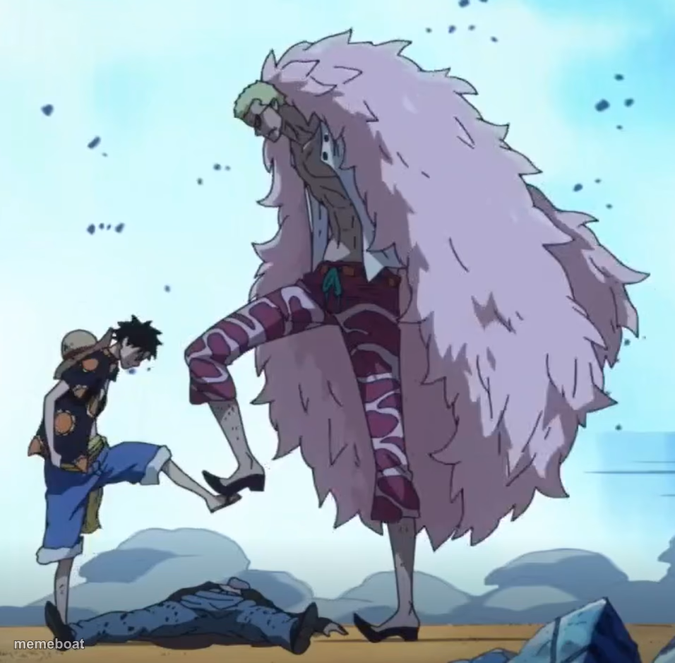 one piece luffy doflamingo stop - meme generator image preview