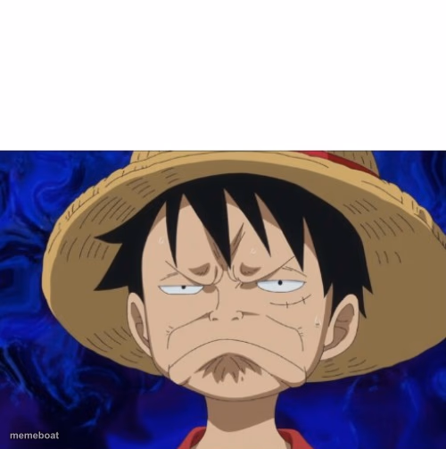 One Piece Luffy Pout - meme generator image preview