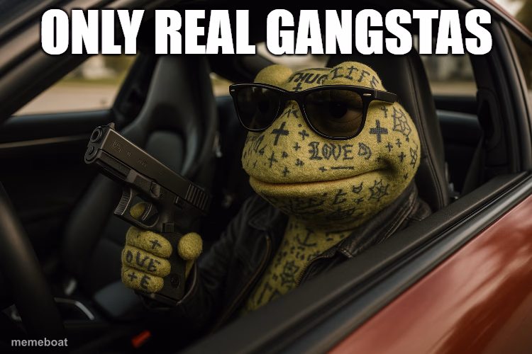 ONLY REAL GANGSTAS - meme generator image preview