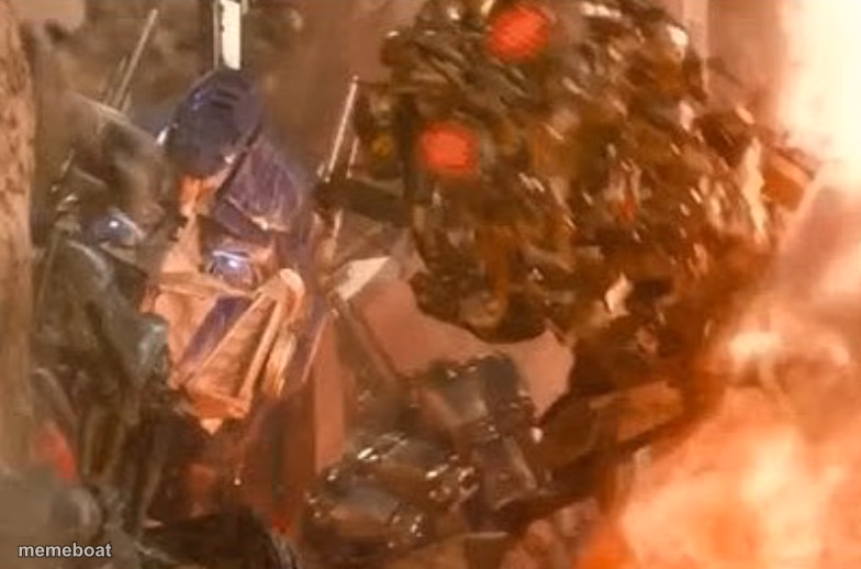 Optimus and the fallen - meme generator image preview