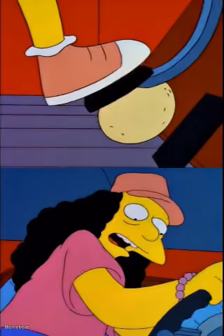 Otto the Bus Driver With a Jammed Brake - the Simpsons