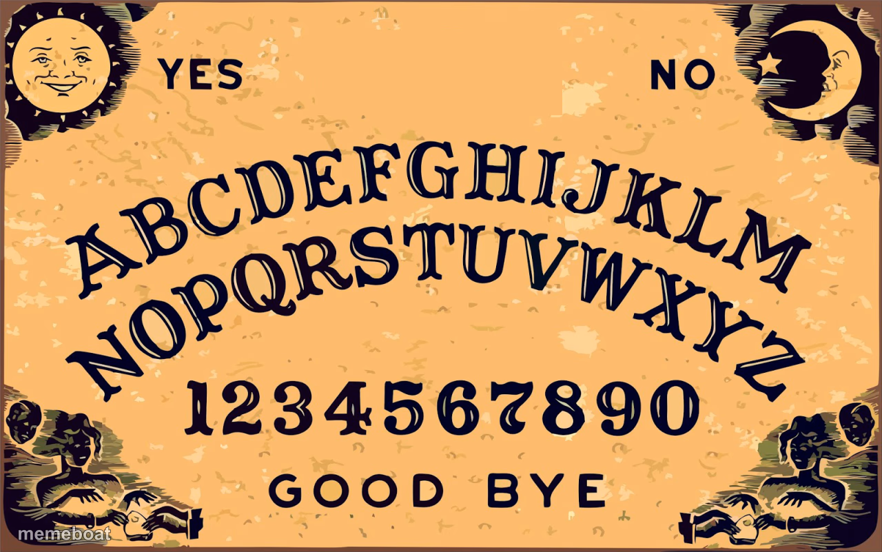 Ouija board Blank - meme generator image preview