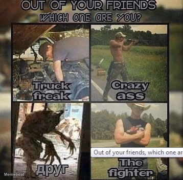 Out of your friends, which one are you? Template - meme generator image preview