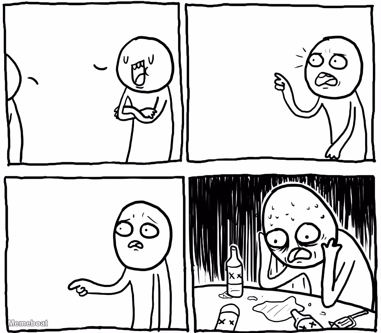 Overconfident Alcoholic Depression Guy - meme generator image preview