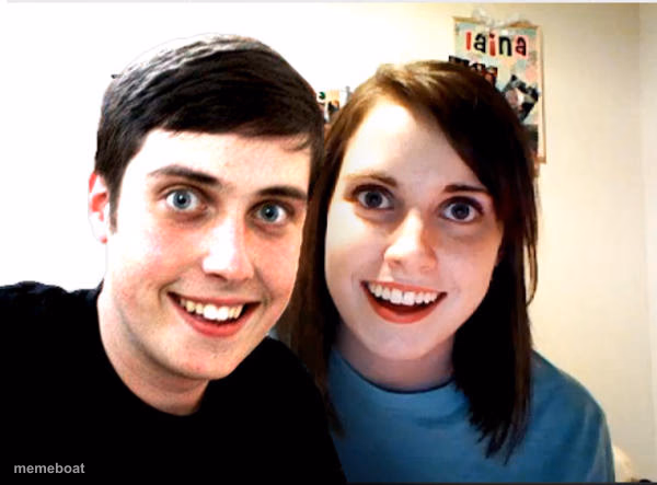 Overly attached girlfriend and boyfriend - meme generator image preview
