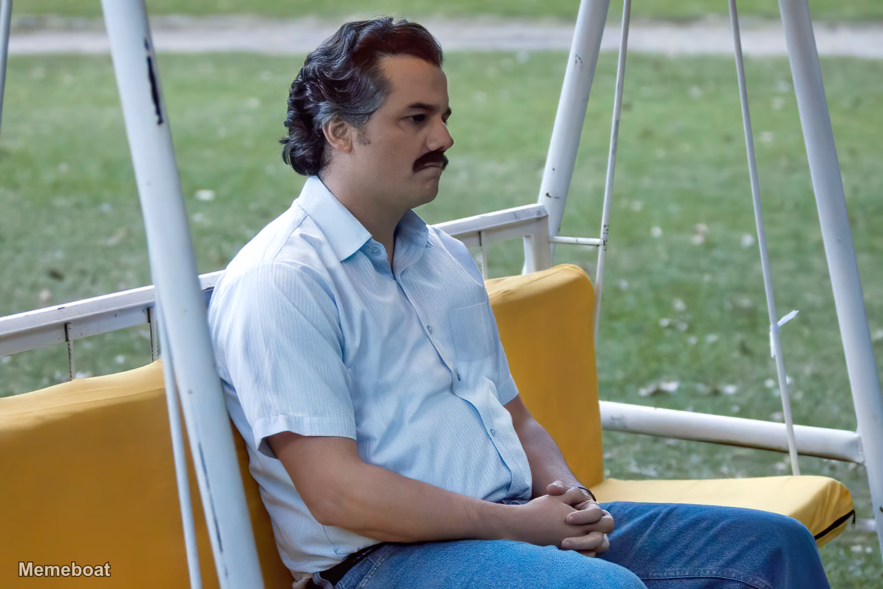 Pablo Escobar Contemplating - meme generator image preview