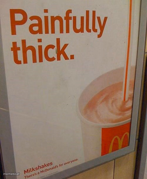 painfully thick sign - meme generator image preview