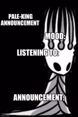 Pale-king announcement template