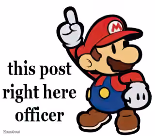 Paper Mario "This Post Right Here Officer"