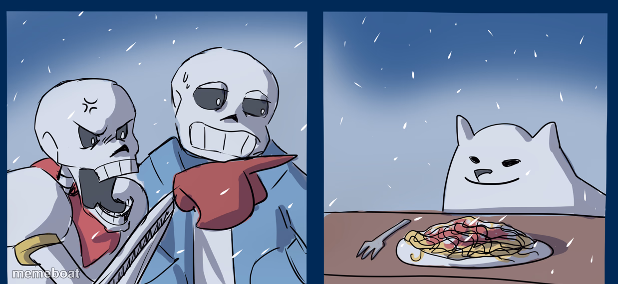 papyrus yelling at toby fox - meme generator image preview