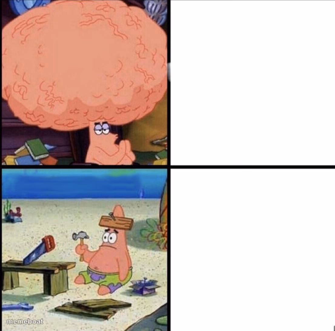 patrick big brain - meme generator image preview