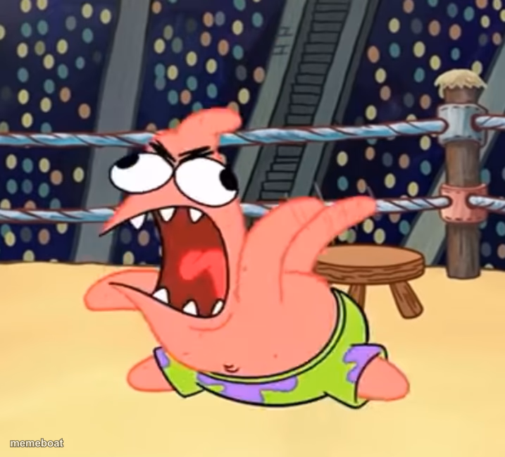 Patrick Going Crazy - meme generator image preview
