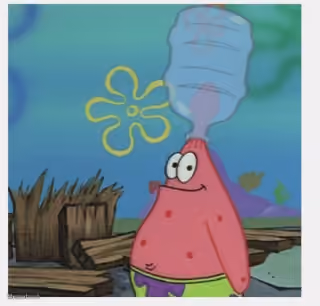 Patrick head stuck in bottle dumb