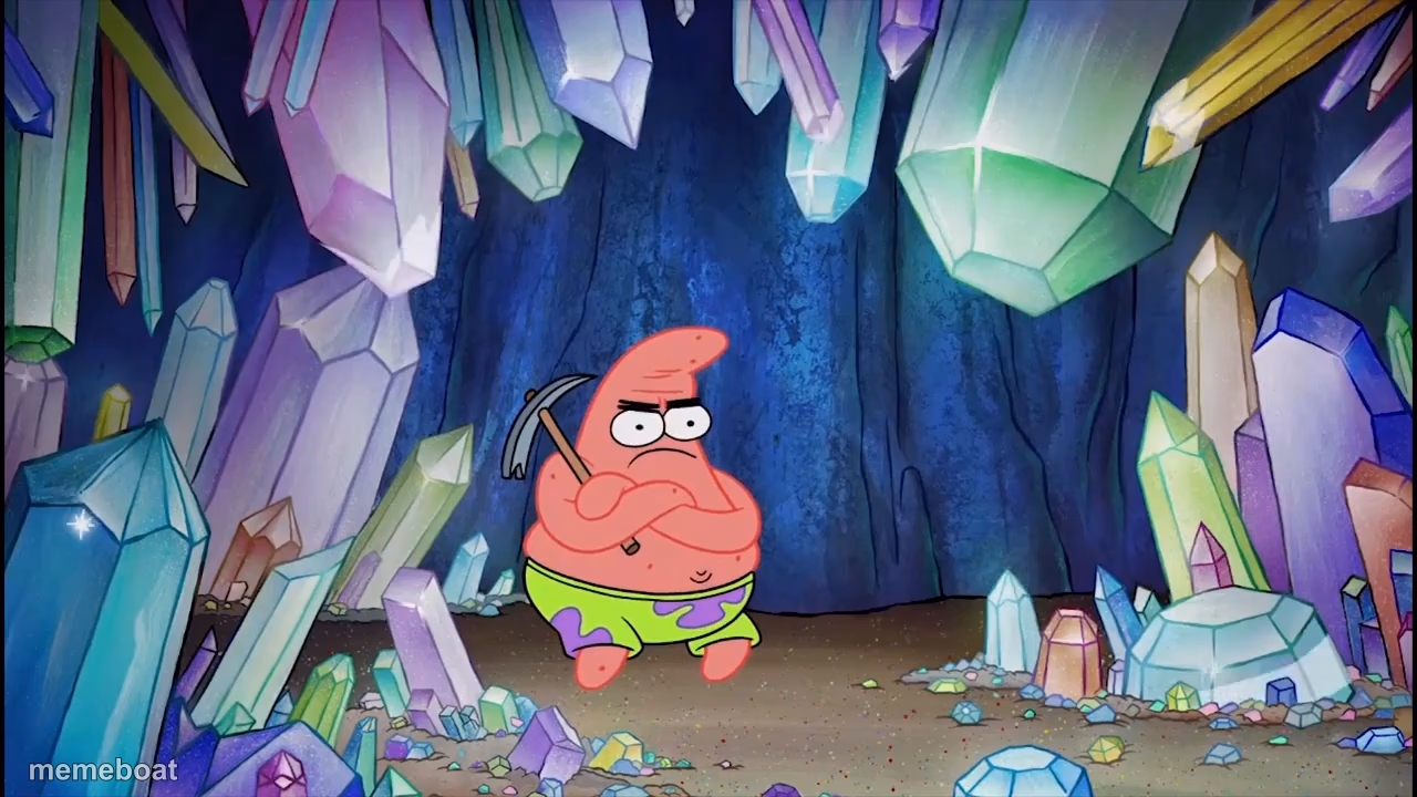 patrick in cave - meme generator image preview