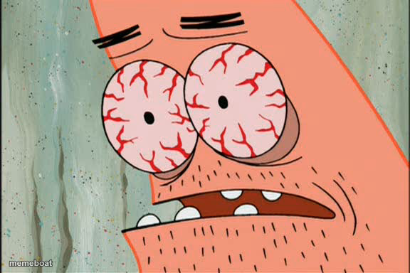 Patrick red eyes - meme generator image preview
